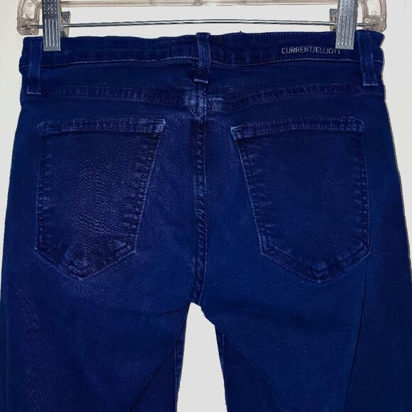 Current/Elliot The Ankle Skinny Jeans Size 26 Low Rise Dark Rise - Picture 5 of 6